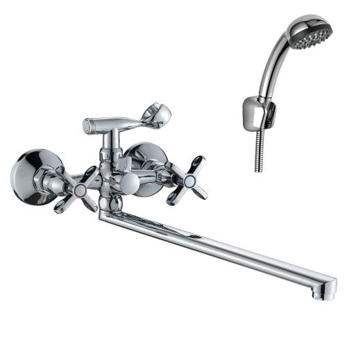 Смеситель для ванны Rossinka RS42 RS42-80 настенный хром
