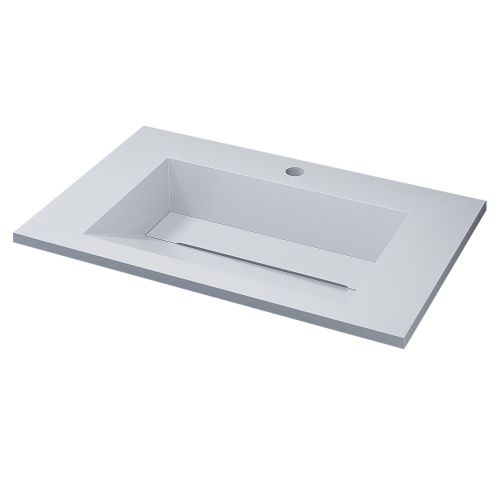 Раковина из литьевого мрамора Uperwood Next Premium 2900000091 70х45 полувстраиваемая цвет белый