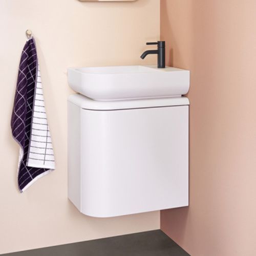 Тумба с раковиной Burgbad B.ME SGUC050LF5981G0126C0001*1 50х34х64 цвет белый матовый