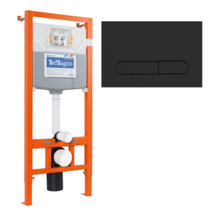 Инсталляция для унитаза с кнопкой BelBagno  BB002-80/BB007-PR-NERO.M