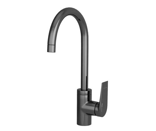 Смеситель для кухни Wasserkraft Wiese 8400 8407 на мойку серый