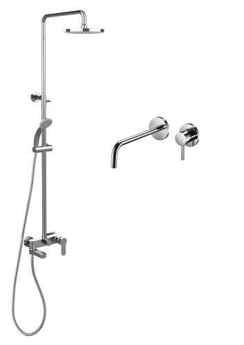 Душевая стойка Paffoni Light KITCOL632CR007 настенная цвет хром