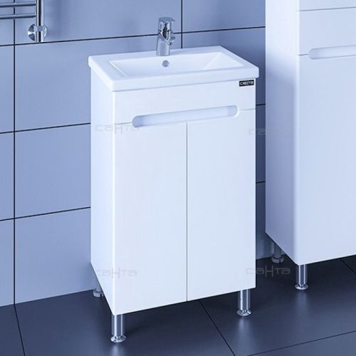 Тумба под раковину СанТа Лондон 224014 47х39х70 напольная цвет белый