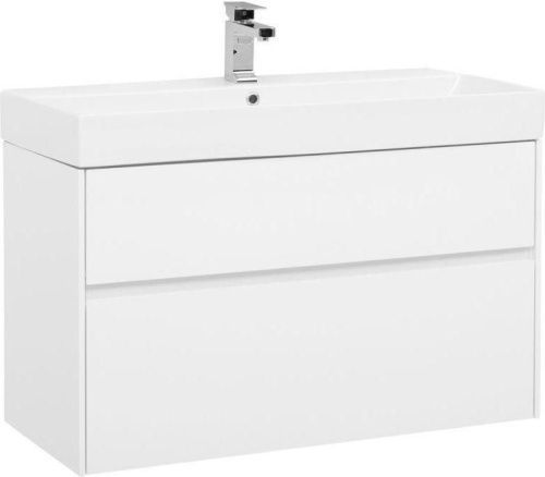 Тумба с раковиной Aquanet Бруклин 00212599 97х44х57 напольная/подвесная цвет белый