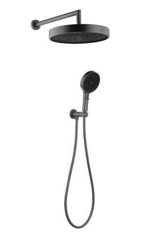 Душевой гарнитур Boheme Cell 427-GM настенный антрацит