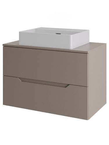 Тумба с раковиной Orange Line Li-70TuLMDF+B04-500W 70х46х69 подвесная цвет латте матовый