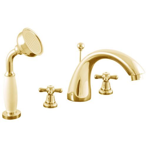 Смеситель RavSlezak MK169.5SZ на борт ванны золото