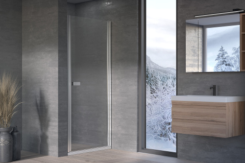 Душевая дверь Kolpa-San ANDROMEDA 516720 120х200 стекло прозрачное профиль серебро