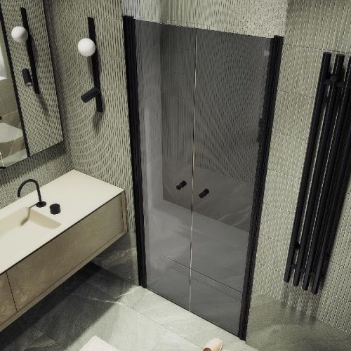 Душевая дверь Maybah Glass MGD-443-6 99х198 стекло тонированное профиль черный