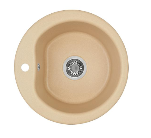 Кухонная мойка Aquaton Мида 1A712732MD260 51х51 цвет бежевый поверхность матовая