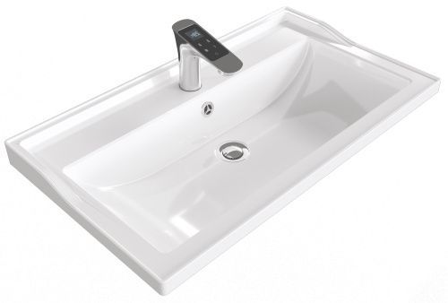 Раковина из искусственного камня Stella Polar Флур SP-00001483 100х50 встраиваемая цвет белый