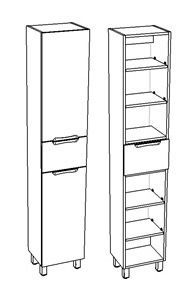 Шкаф-пенал Corozo Алиот SD-00000598 35х29х187 цвет белый - фото 4