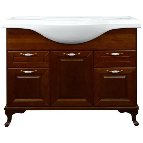 Тумба с раковиной Loranto Пандора CS00075994 105х45х65 напольная цвет темный орех