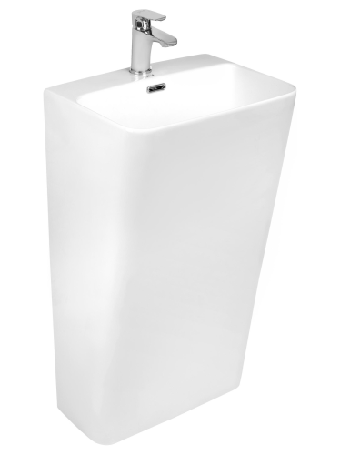 Раковина из санфаянса WeltWasser WW SK 34 см 10000005488 напольная цвет белый глянцевый 1 отверстие под смеситель