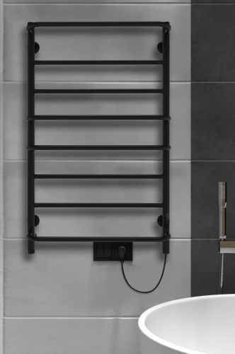 Полотенцесушитель Indigo Europe Lux LELLE80-50BRRt 53х80 электрический черный муар
