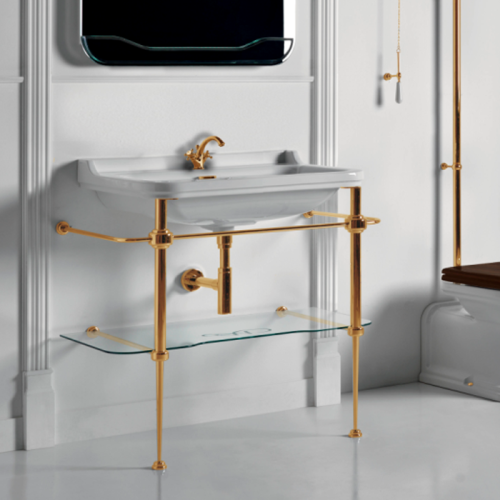 Консоль под раковину Kerasan Waldorf 9196K2oro 100х55х92 напольная цвет золото