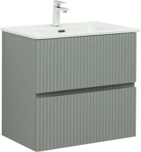Тумба под раковину Aquanet Джейн 00313317 69х44х64 напольная/подвесная цвет зеленый/серый