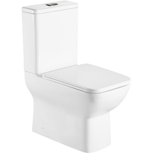 Унитаз напольный с бачком WeltWasser WW INNBACH 001 GL-WT (10000009968) белый глянцевый с сиденьем микролифт безободковый душевой смыв