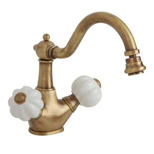 Смеситель Migliore OLIVIA 18995 на биде белый/бронза