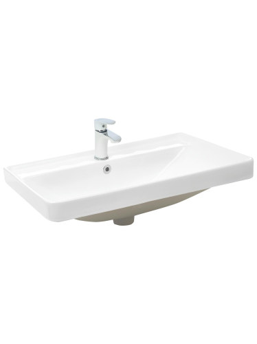 Раковина из санфаянса WeltWasser WW SK 48 см 10000004639 встраиваемая цвет белый глянцевый 1 отверстие под смеситель