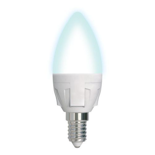 Лампа светодиодная диммируемая Uniel LED-C37 7W/4000K/E14/FR/DIM PLP01WH картон