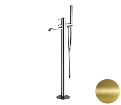 Смеситель для ванны Remer X Style X08VO напольный латунь брашированная