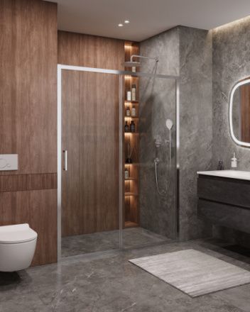 Душевая дверь Cezares MOLVENO MOLVENO-BF-1-140-C-Cr-IV 140х195 стекло прозрачное профиль хром глянцевый