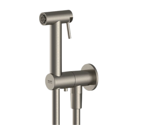 Гигиенический комплект с запорным вентилем Remer SS338M332ON нержавеющая сталь