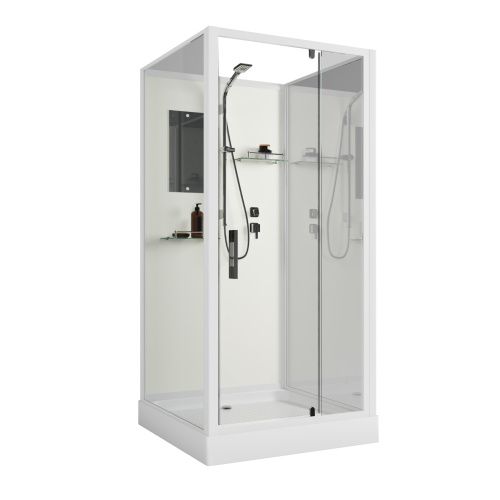 Душевая кабина Niagara Standart ST100/15Q/BK 100х100 квадратная без крыши ориентация универсальная