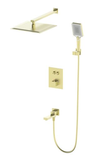 Душевая система Wonzon & Woghand WW-88929003-BG встраиваемая в стену цвет золото с термостатом