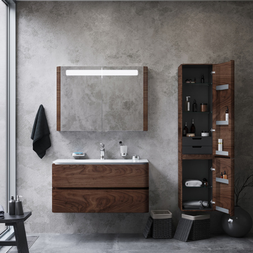 Шкаф-пенал Am.Pm Sensation M30CHR0406NF 40х35х155 подвесной цвет орех - фото 3