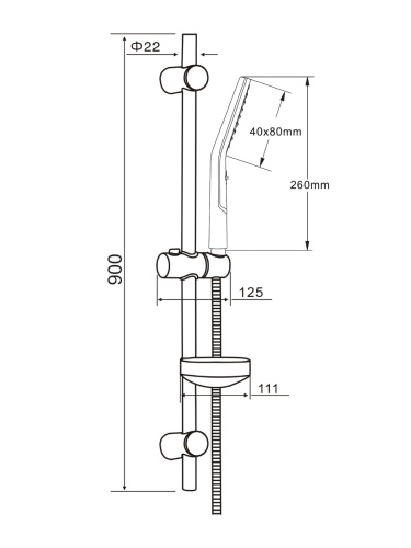 Душевой гарнитур Orange O-Shower OS910cr настенный  хром - фото 5