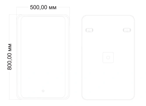 Зеркало в ванную Art&Max ELEGANT AM-Ele-500-800-DS-F 50х80 - фото 2