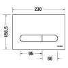Клавиша смыва механическая Duravit DuraSystem WD5009011000/WF5100011010 цвет белый