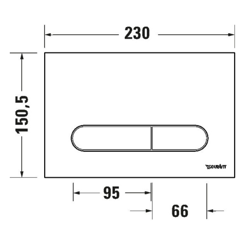 Клавиша смыва механическая Duravit DuraSystem WD5009011000/WF5100011010 цвет белый - фото 2
