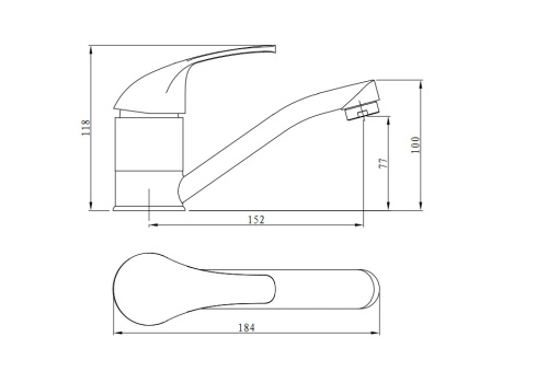 Смеситель Rush Vrangel VR7114-26 на раковину хром - фото 2