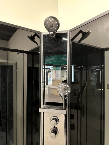 Душевая кабина Timo Premium ILMA902RB-roof-902R-T-STILMA-T-CH/C 120х80 асимметричная без крыши - фото 4