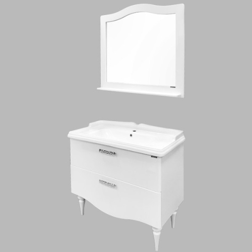 Тумба с раковиной Comforty Монако 00004136346CF 102х49х86 напольная цвет белый - фото 4