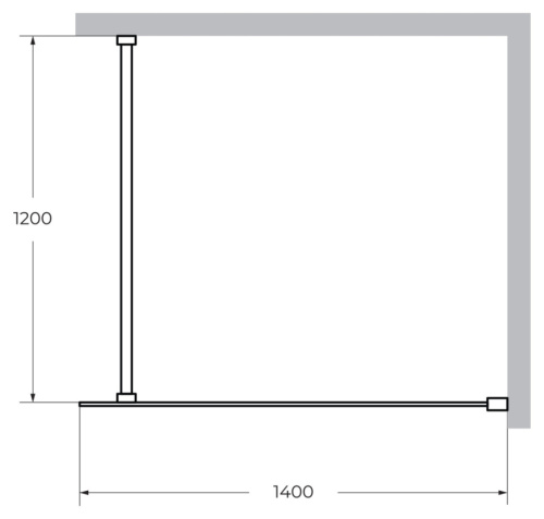Душевая перегородка Cezares LIBERTA LIBERTA-L-1-140-120-C-NERO 140х195 стекло прозрачное профиль черный - фото 4