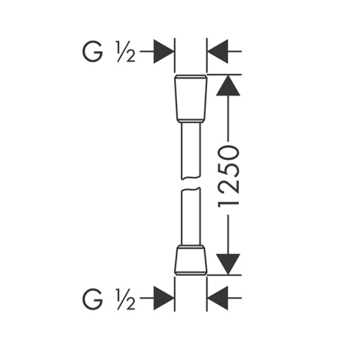 Шланг для душа Hansgrohe 28272670 черный матовый - фото 2