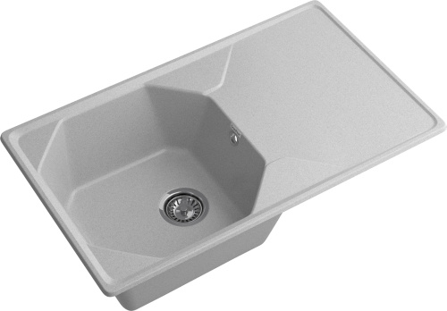 Кухонная мойка Granfest Unique U-840L серый 84х50 цвет серый поверхность матовая - фото 2