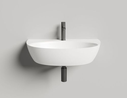 Раковина из искусственного камня S-Stone Salini ALDA 140323M 70х50 накладная цвет белый 1 отверстие под смеситель - фото 5