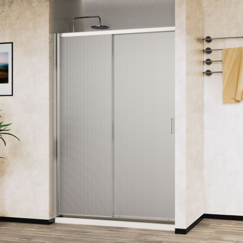 Душевая дверь Vincea City VDS-5CT120MT 120х195 стекло текстурное профиль хром глянцевый - фото 2