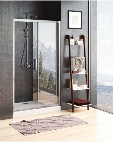 Душевая дверь Aquanet Delta NPE6121 1600 160х200 стекло прозрачное профиль хром глянцевый - фото 2