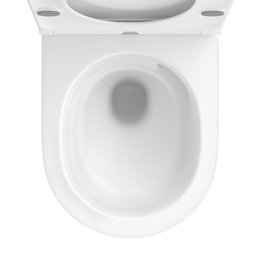 Унитаз подвесной Wellsee Éclatant 182615001 белый глянцевый с сиденьем микролифт безободковый смыв торнадо - фото 3