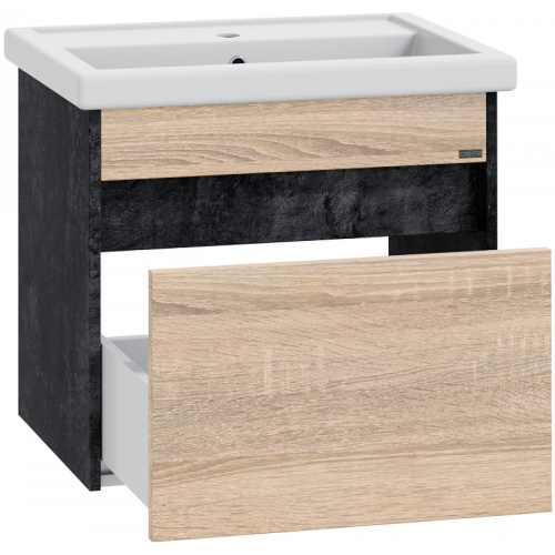 Тумба под раковину СанТа Мира 700354 56х38х50 подвесная цвет янтарный - фото 2