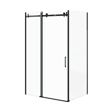 Душевой уголок Cerutti SPA CEZA'S120B 90х120 стекло прозрачное профиль черный без поддона