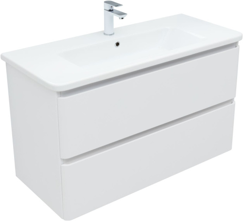 Тумба под раковину Aquanet Эмбер 00330469 102х45х60 напольная/подвесная цвет белый - фото 2