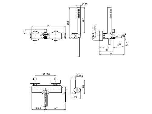 Смеситель Fima Carlo Frattini F3132CR на биде хром - фото 2