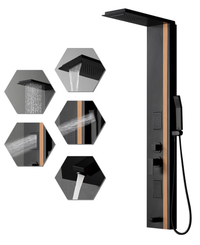 Душевая панель Cerutti SPA CT10400 прямоугольная настенная - фото 5